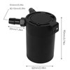 2 Port Oil Catch Can with Drain Valve 300ml Aluminum