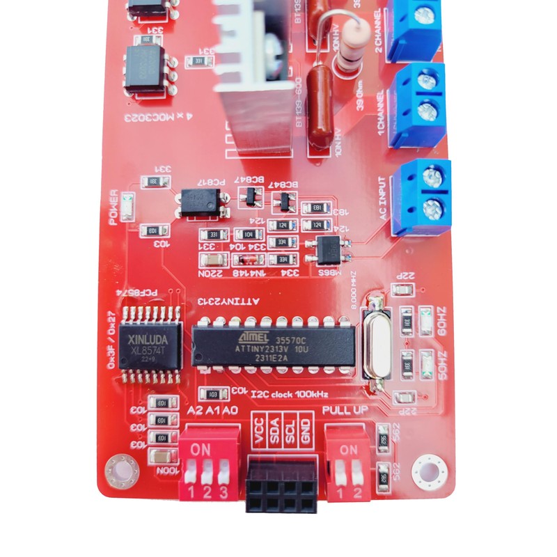 4 Channel AC Light Triac Dimmer with I2C Interface Control