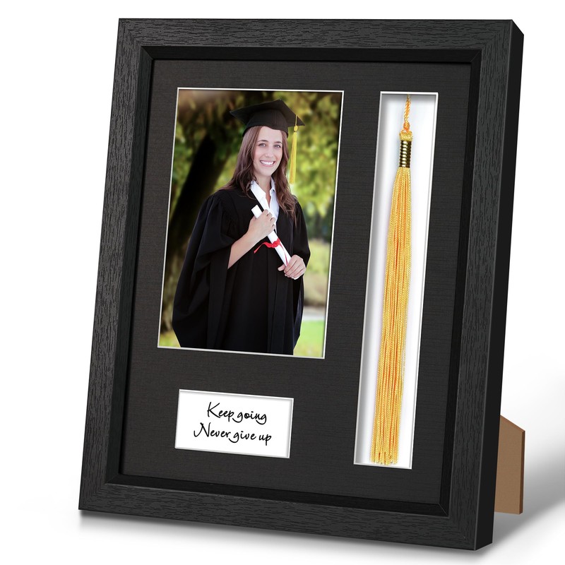Decobility 9x11 Graduation Picture Frame with Tassel Holder for 5x7