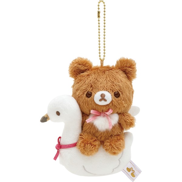 San-X Rilakkuma MF86601 "Swan and Golden Flowers" Hanging Plush Toy,