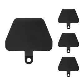 COCASES 4 Pack Phone Tether Tab, Phone Strap TPU Replacement Part for Cell Phone, Safety Lanyard Patch (TPU Black x4)