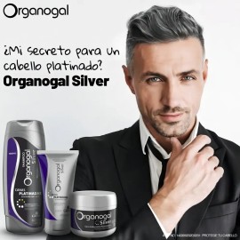 Organogal Silver Shampoo Y Tratamiento Crema Canas Platinada
