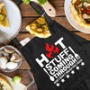 GOSJINNK Funny Grilling Aprons for Men, Hot Stuff Coming Through,