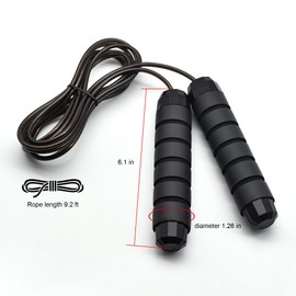BOOMIBOO Jump Rope, Adjustable Jump Ropes,Skipping Rope Tangle-Free Rapid Speed with Ball Bearings for Women Men Kids,Exercise & Slim Body Jumprope at Home School Gym