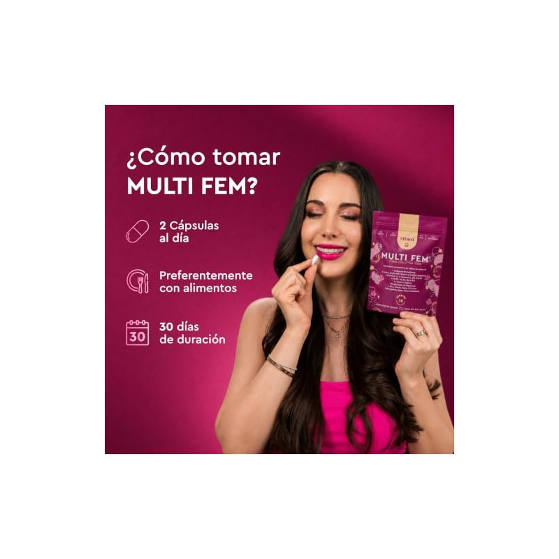 Vitatú Multifem Multivitamínico Mujer Cápsulas Días Colágeno Hidrolizado Vitaminas Minerales