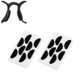 8 Pairs Glasses Support Nose Pad Glasses Nose Pad Soft Foam Self-Adhesive Nose Pad Eva Sponge Antiskid Nose Pad Suitable for Sunglasses Glasses Children's Glasses (Black/1.5mm) ﻿