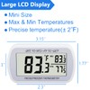 Refrigerator Thermometer Digital Fridge Freeze Room Thermometer Waterproof Large LCD