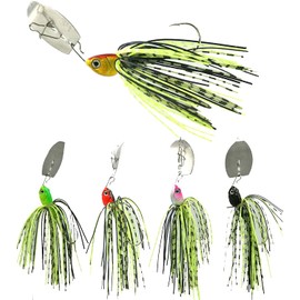 Blue Ocean Bass Lures Chatterbait Lure Set 3/8oz 10g (Set of 5) Bass Fishing Black Bass Root Fish Sea Bass Lures