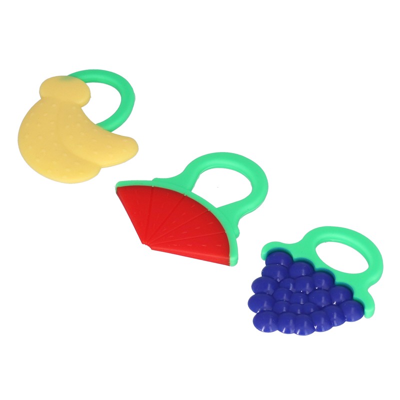 3Pcs Baby Teething Toys Lovely Fruit Shape Teeth Discomfort Relief