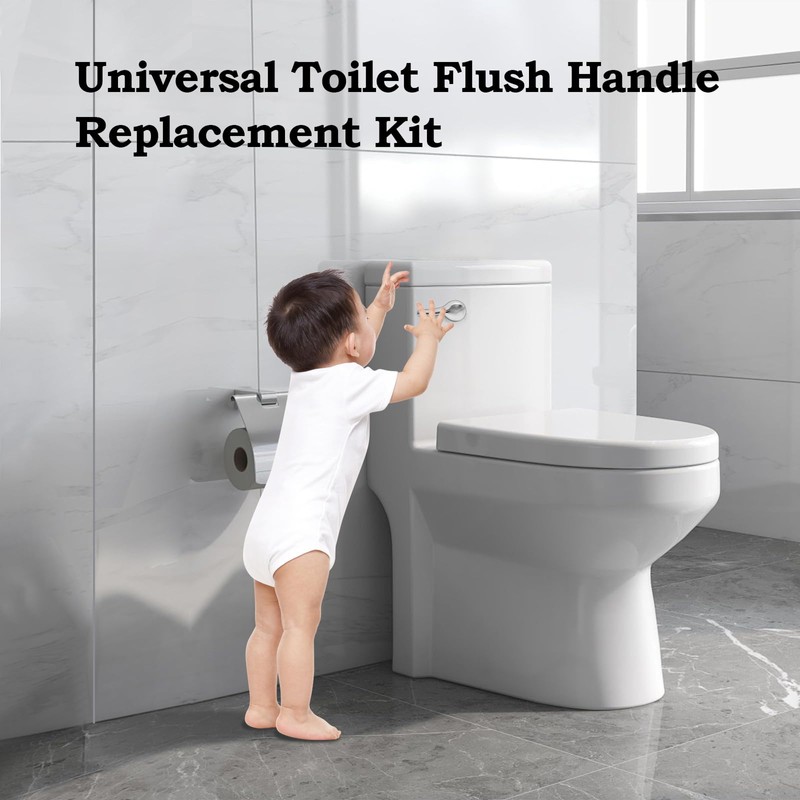 Demiwise Universal Toilet Flush Handle, Front Mount Bowl Flusher Replacement