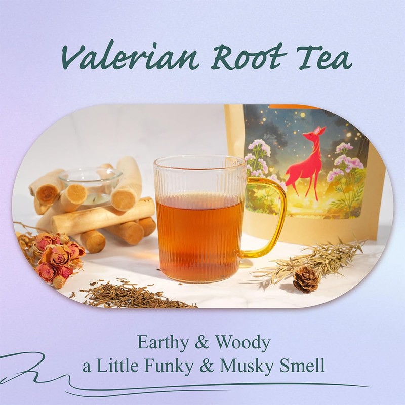 WT WEETEE Valerian Root Tea Loose Leaf 8oz, Made with