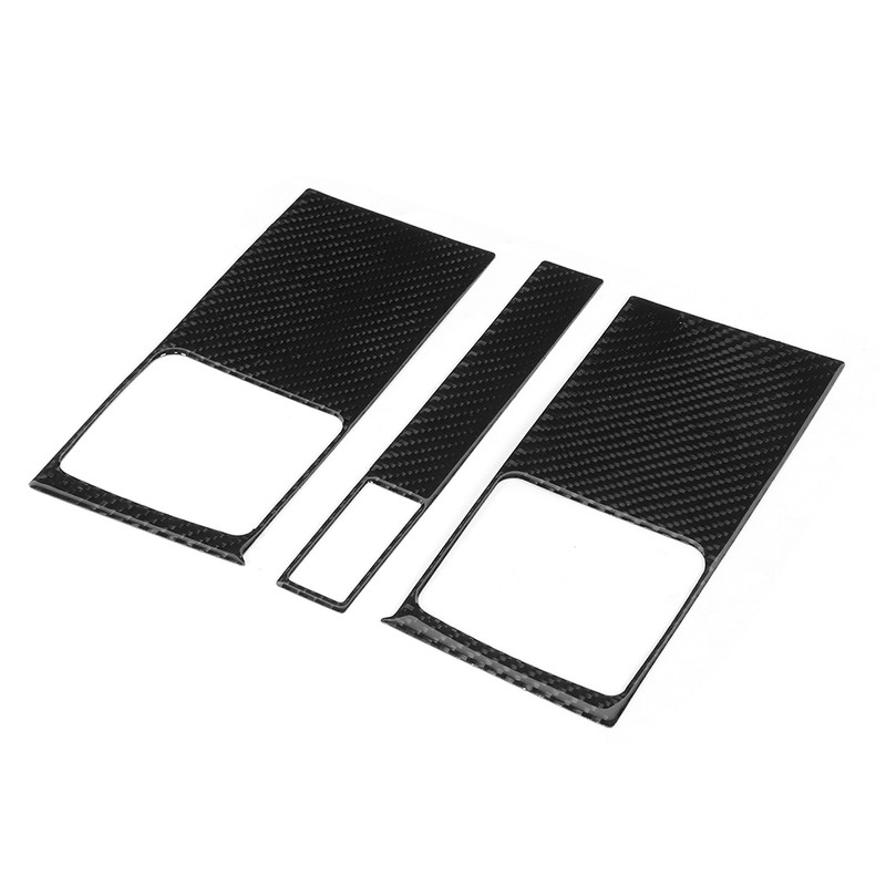 3Pcs Center Console Air Vent Cover Frame Carbon Fiber Outlet