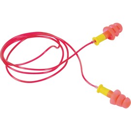 TRUSCO Earplugs 3 tier flange type with cord 25 dB TEF25H