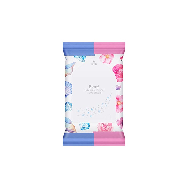 Biore Smooth Powder Sheet, Refreshing Marine to Fluffy Floral Scent,
