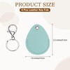 sourcing map 6pcs Leather Key Fob, PU Leather Car Keychain