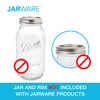 Jarware Oil Cruet Lid for Regular Mouth Mason Jars, Orange