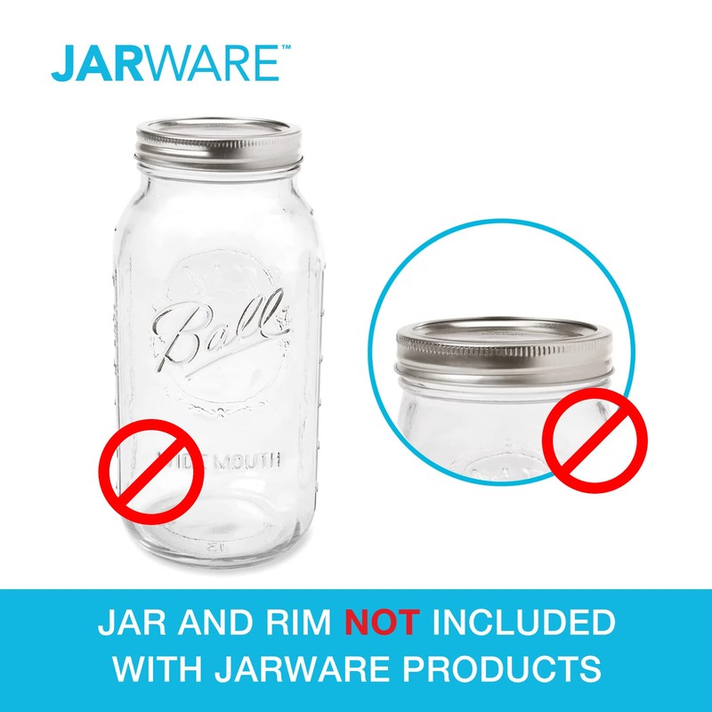 Jarware Oil Cruet Lid for Regular Mouth Mason Jars, Orange