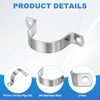 PATIKIL 50mm Rigid Pipe Strap, 5 Pcs 304 Stainless Steel