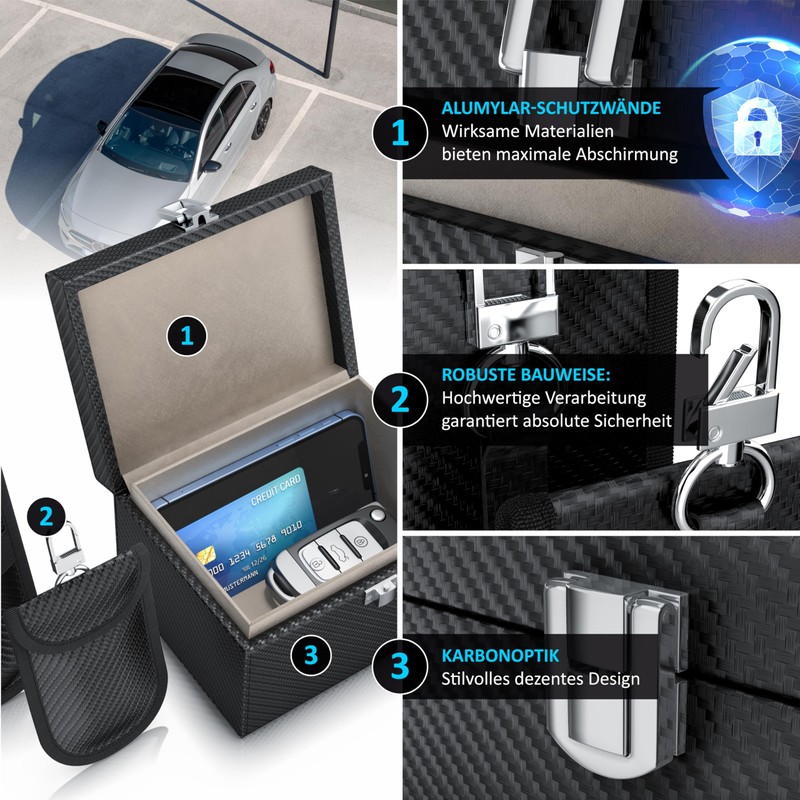 CSL Keyless Go Protection Box, NFC RFID Faraday Box, Shielding