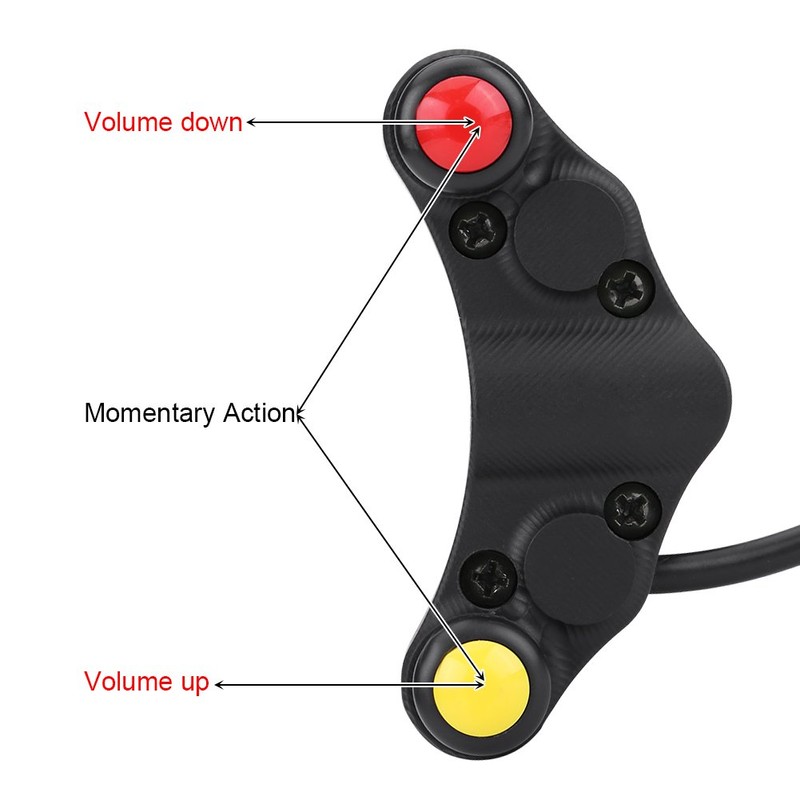 Qiilu 22mm 12V Motorcycle Handlebar Switch Headlight Turn Fog Light
