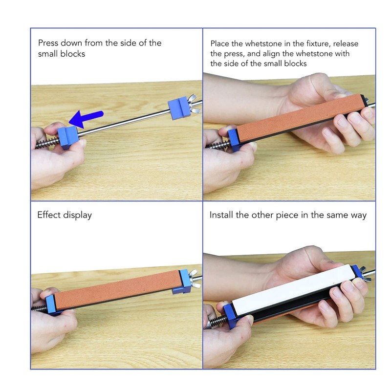 Professional Knife Sharpener with 10 Whetstones, 360° Rotation Flip Design