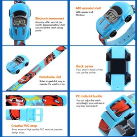 VIGOROSO Boys Girls Children Kids Digital Watch Car Watches Cartoon Wristwatch Watch for Birl - Kid's Gifts