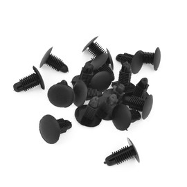 Motoforti Universal Car Rivets Bumper Door Fastener Push Clips,8mm Hole,Plastic,Black,20 Pcs