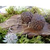 ⊱✿ EXOTISCHE BAUMNUSS OHRRINGE IN DUNKELBRAUN✿⊰⊹ lange Kidney - Haken