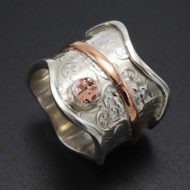 Morganit im Labor gezüchtet Edelstein Band Ring 925 Sterling Silber Ring Männer & Frauen Band Ring Alle Größen Ring Handgefertigt Schmuck TSR1101BC_9 (55 (17.5))