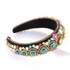 Rhinestone Padded Headband Baroque Crystal Embellished Hairbands Colorful Beaded Headbands