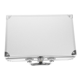 Angoily Lockable Box Aluminum Storage Travel Luggage Organizer Mini Briefcase Microphone Case