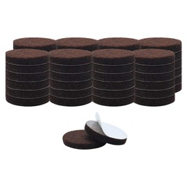 uxcell 50pcs Furniture Pads Round 3/4" Dia Self-stick Non-slip Anti-scratch Felt Pads Floors Protector Dark Brown