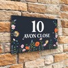 Badgemaster Modern Anthracite House Number Sign Plaque Stainless Steel Standoffs