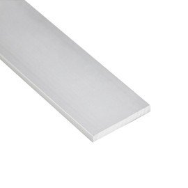 48" x 2" x 1/4" Aluminum Bar, Clear Anodized - High-Strength, Corrosion-Resistant, Perfect for DIY, Industrial, and Construction Projects