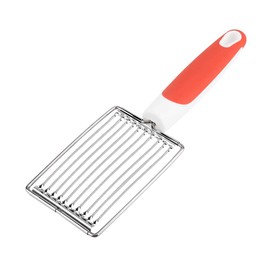 ASHATA Lunch Meat Slicer, Stainless Cutter with Handle for Cheese Potato Egg Ham Fruit Tomato, Quality Stainless Steel 10 Wires for 11, Stainless Steel Fruit Vegetable Slicer