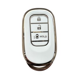 [Kinotaka] Honda New Model NBOX Dedicated Key Case JF5 JF6 N-BOX Custom Step Wagon Left (One Side) 3 Buttons Key Cover Accessory (White)