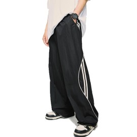 Wide Leg Sweatpants Parachute Pants Cargo Baggy Track Pants Men Y2k Oversized Joggers Vintage Streetwear