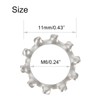 M6 Stainless Steel External Tooth Star Lock Washers, External Multi-Tooth