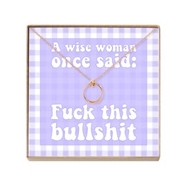 Funny Gift for Her: Birthday Gift for Friend, Sister, Christmas Gift for Friend, Gag Gift, BFF (Linked Circles, Rose Gold)