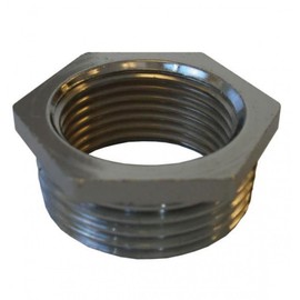 3/4" x 1/2" Chrome Hexagon Threaded Bush