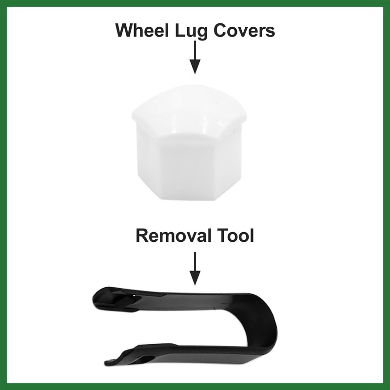 Motoforti 20pcs 17mm Car White Plastic Wheel Lug Nut Bolt