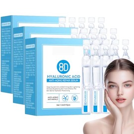 Esencia reparadora antiarrugas con ácido hialurónico 8D, tubos de suero ultrahidratante, viales de suero ultrahidratante con ácido hialurónico al 3%, hidratante antiarrugas, esencia de un solo uso (3)