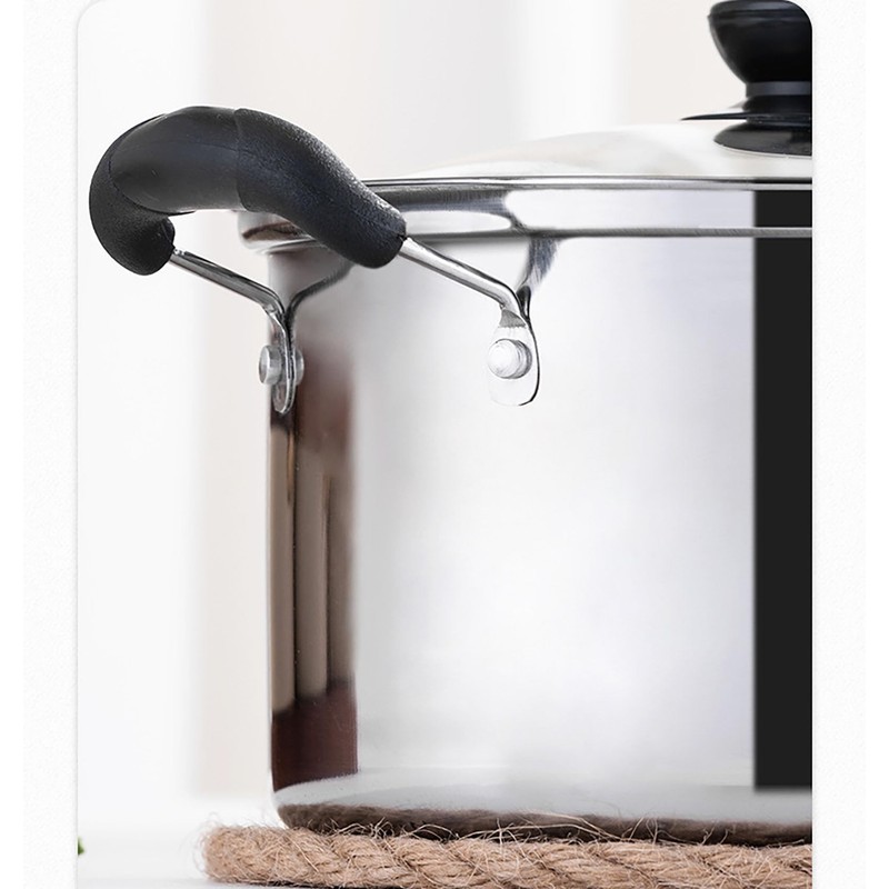 Thickened Stainless Steel Saucepan, 1.6 Quart Double Handle Milk and