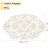 sourcing map 2Pack Retro Lace Placemat 12x18-in Oval Embroidered Table