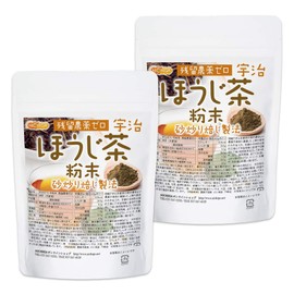 NICHIGA(ニチガ) 宇治ほうじ茶粉末 残留農薬ゼロ 110ｇ×2袋 砂炒り焙じ製法 食物繊維豊富 京都産 [05]