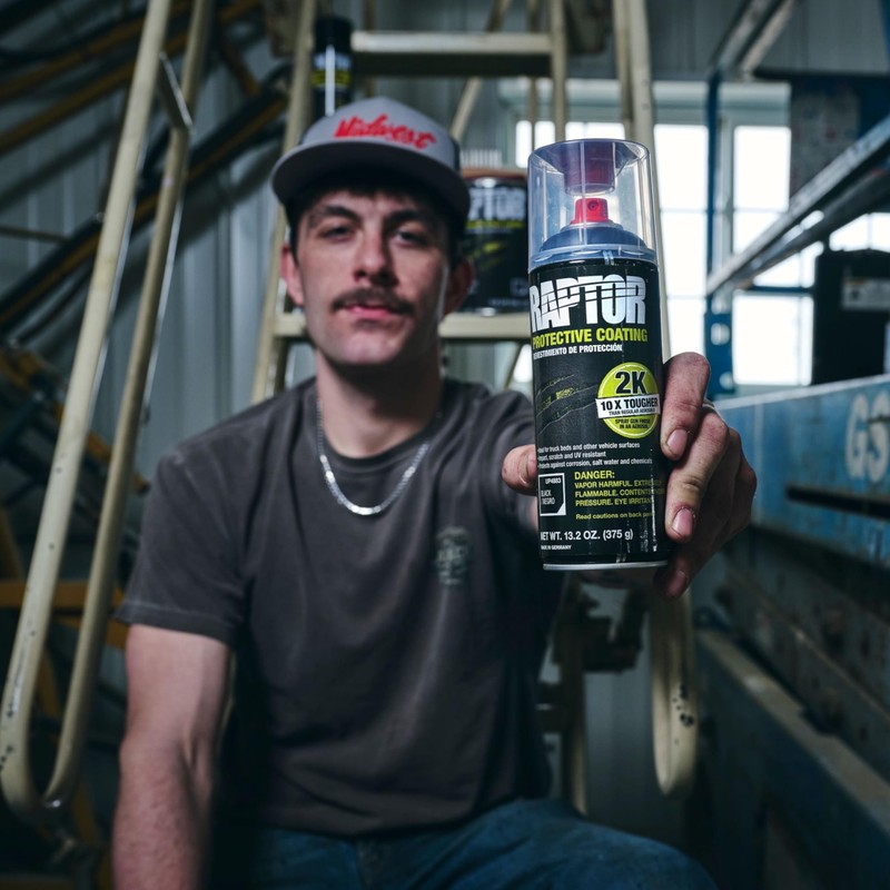 RAPTOR 2K Bedliner Aerosol, Protective Coating, Spray-On Truck Bed Liner,