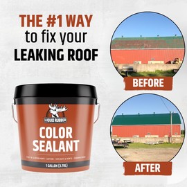 Liquid Rubber Color Waterproof Sealant - Elastomeric Roofing Coating for Flat or Slope Roofs & Foundations - DIY Paint & Leak Repair Membrane Compatible with Metal & Concrete - Medium Gray, 1 Quart