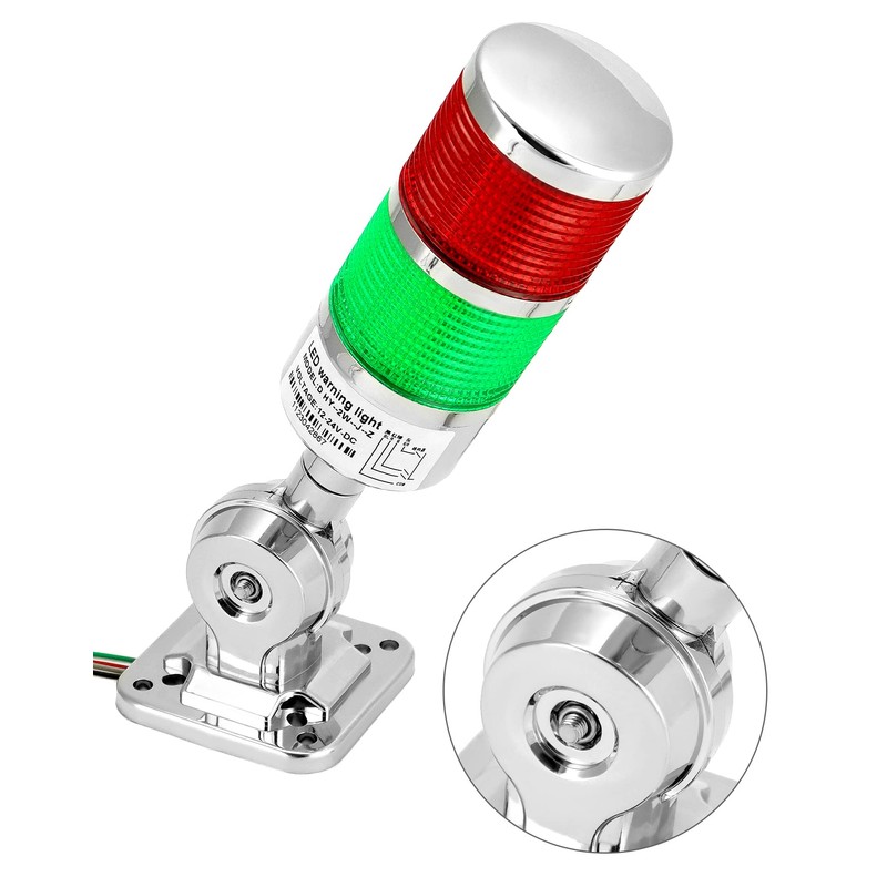 QWORK Industrial Warning Lights, 12-24V LED Stack Tower Lights with