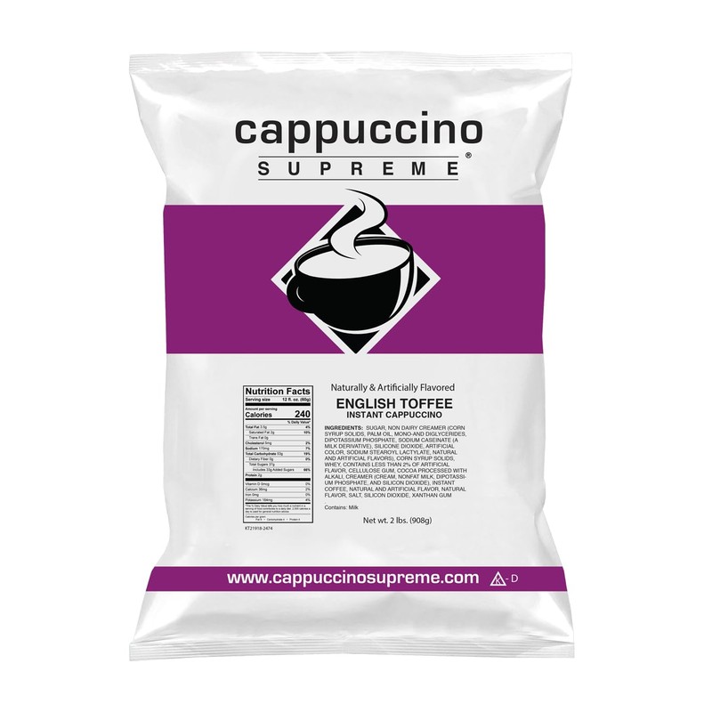 Cappuccino Supreme English Toffee Instant Cappuccino Mix 6 x 2
