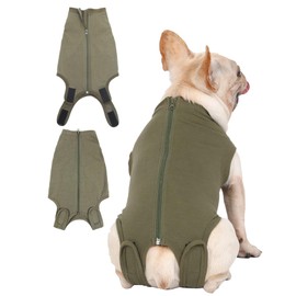 Caslfuca Dog Surgery Recovery Suit - After Spay, Abdominal Wounds Post Surgical Recovery, Anti Licking Breathable Dog Onesies for Small, Medium & Large Pet, Alternative Bandages Cone E-Collar